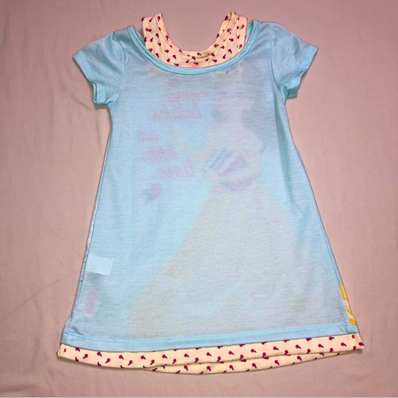 Disney Belle Beauty Nightgown Girls Size 3 PJ Pajama Lightweight Christmas Dress - Picture 4 of 7